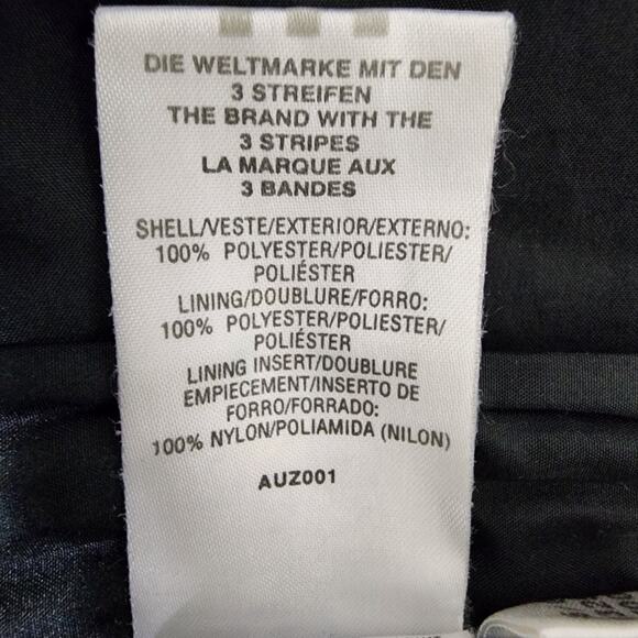 Adidas Womens Windbreaker Track Pant Black Large Training Warm Up 3 Stripe Y2K - Picture 11 of 13